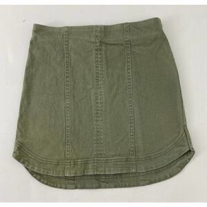 - altar'd state denim skirt high low hi-low hi-lo - military - olive green…